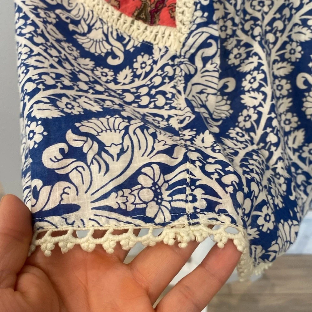 Anthropologie Vanessa Virginia Inez Swing Dress on Bohemian Paisley Floral SZ 4 - Picture 9 of 12